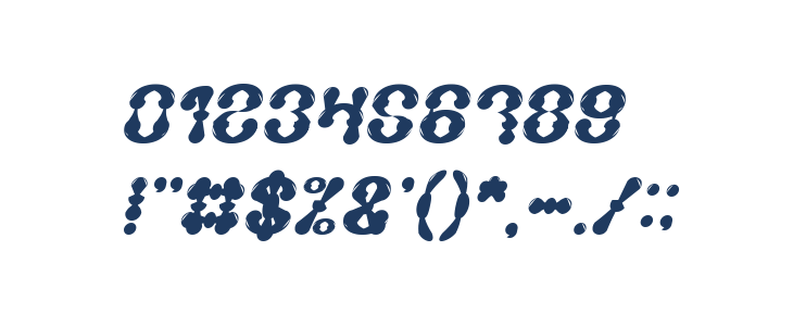 WATER DROP Italic Other Characters