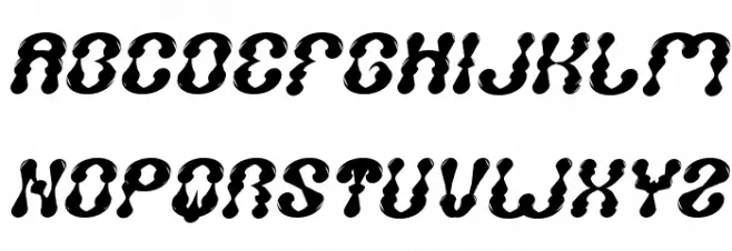 WATER DROP Italic Schriftart Groß