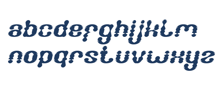 WATER DROP Italic Lowercase