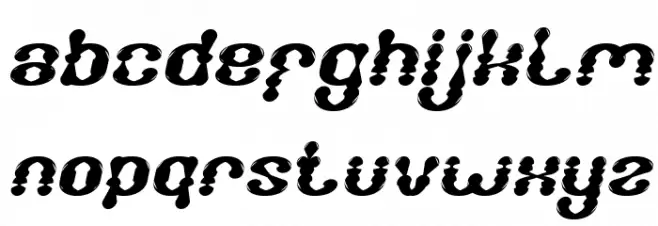 WATER DROP Italic 字体 小写