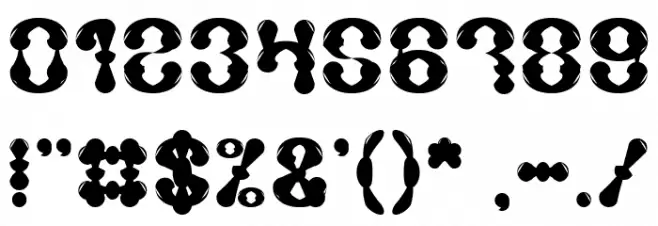 WATER DROP Font OTHER CHARS