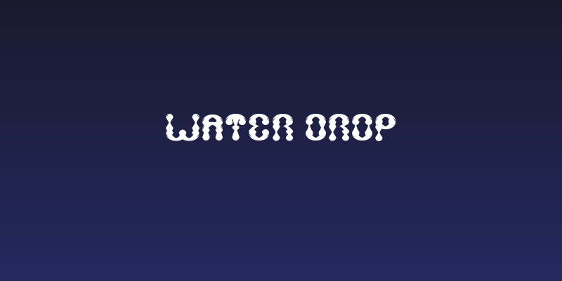 WATER DROP Social Header