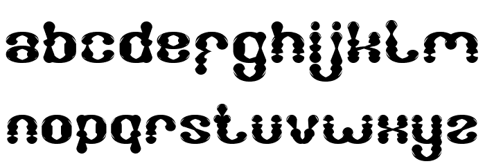 WATER DROP Font LOWERCASE