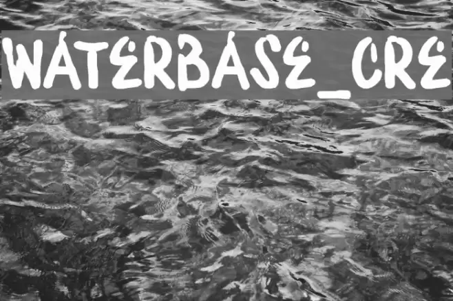 WATERBASE_CRE Font examples
