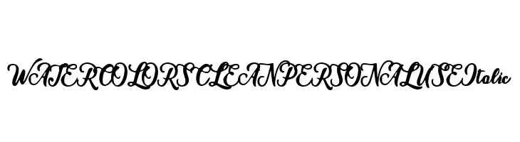 WATERCOLORS CLEAN PERSONAL USE Italic  Fuentes Gratis Descargar