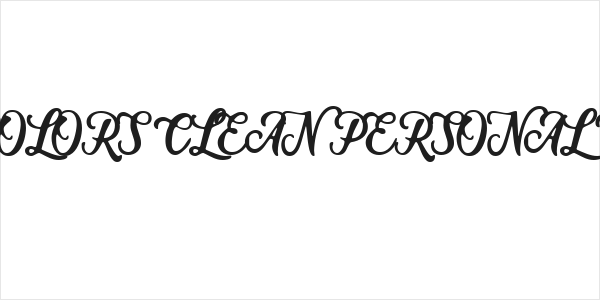 WATERCOLORS CLEAN PERSONAL USE Italic Logo