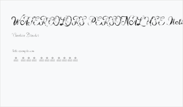 WATERCOLORS PERSONAL USE Italic Business Card