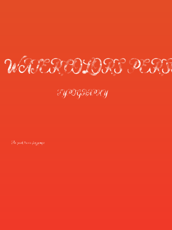 WATERCOLORS PERSONAL USE Italic Poster