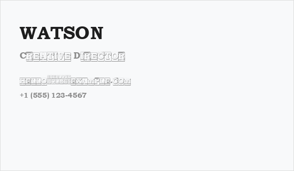 WATSON Business Card