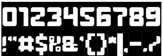 WAYNER-Inverse Font OTHER CHARS