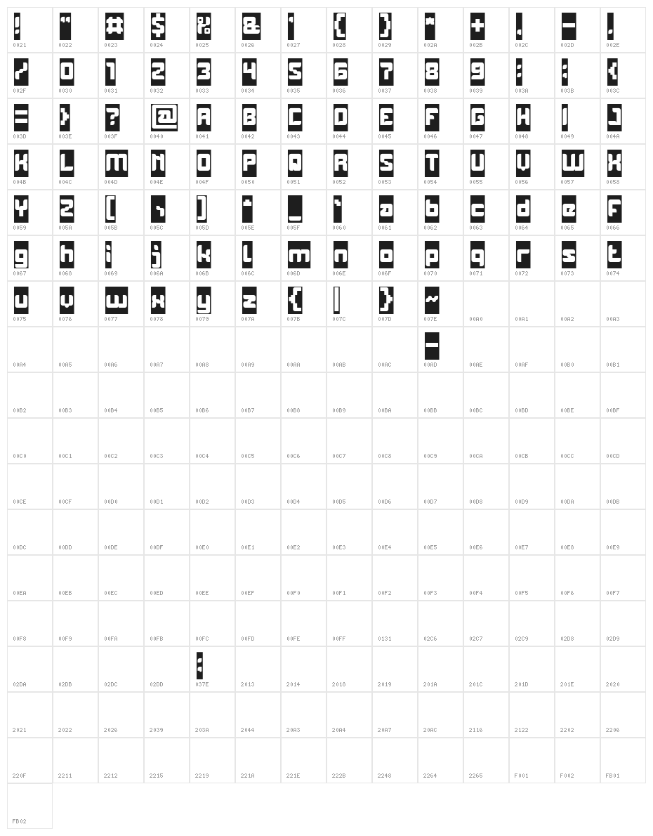 WAYNER-Inverse Character Map
