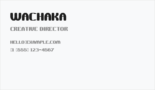 WaChaKa Business Card
