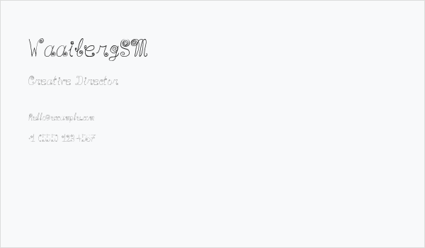 WaaibergSM Business Card