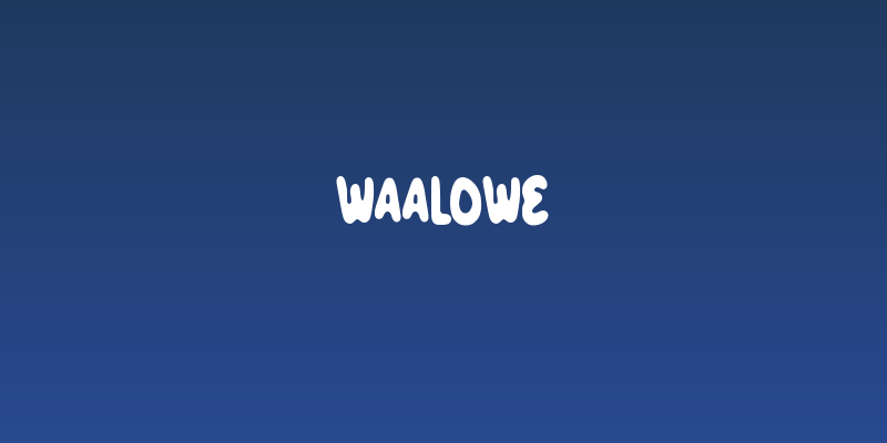 Waalowe Social Header