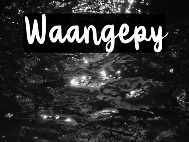 Waangepy Font examples