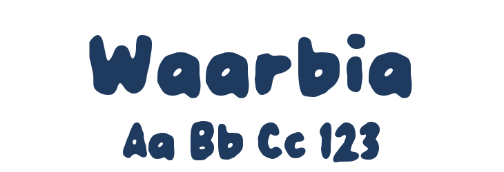 Waarbia Font Preview