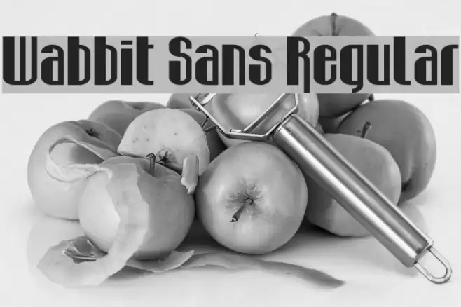 Wabbit Sans Regular Fonte examples