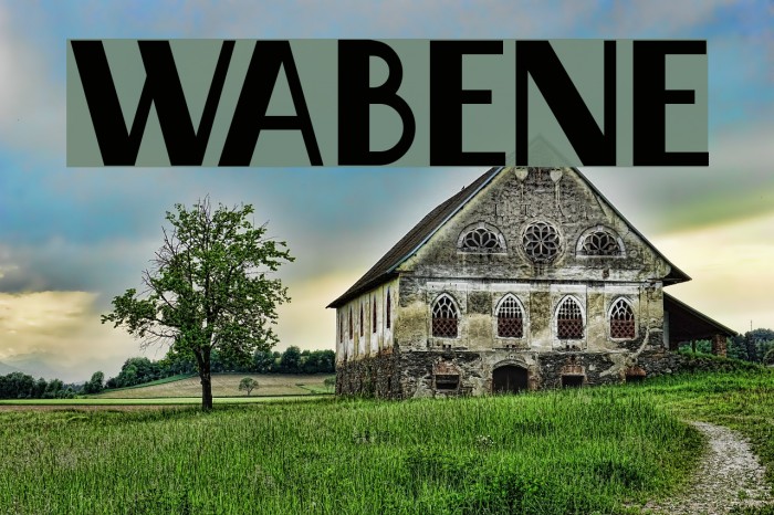 Wabene Font examples