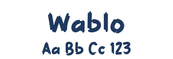 Wablo Font Preview