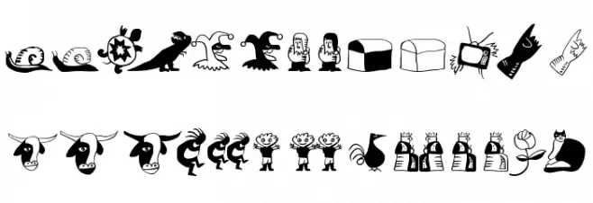 WacObats Schriftart Groß