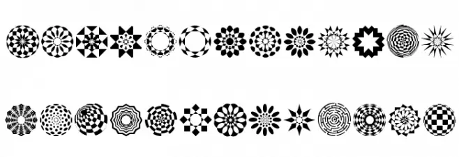 Wach Op-Art Schriftart Groß