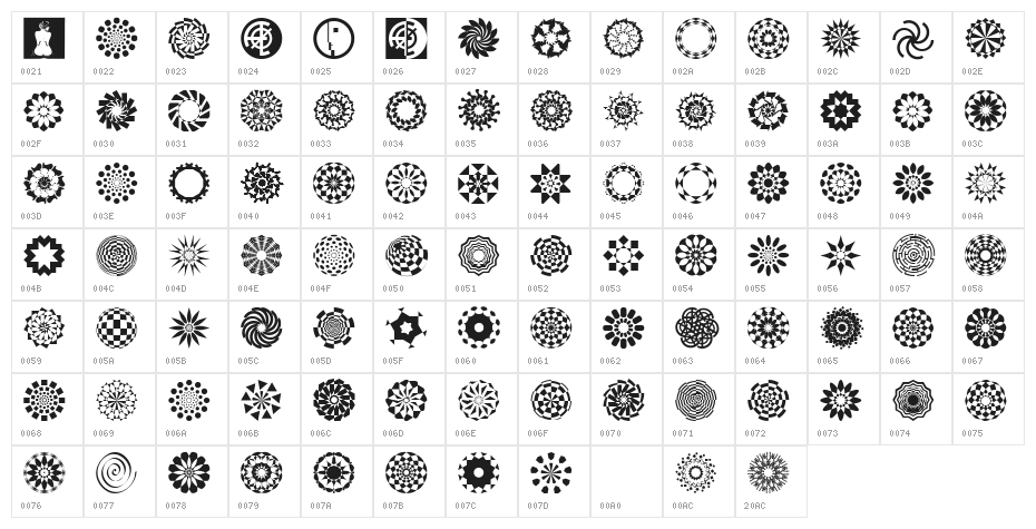 Wach Op-Art Character Map