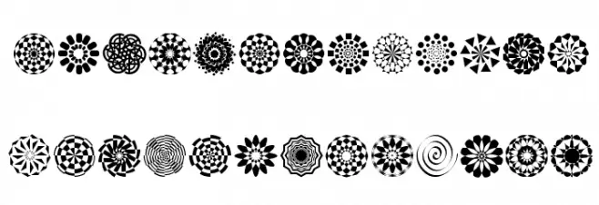 Wach Op-Art خط أحرف صغيرة