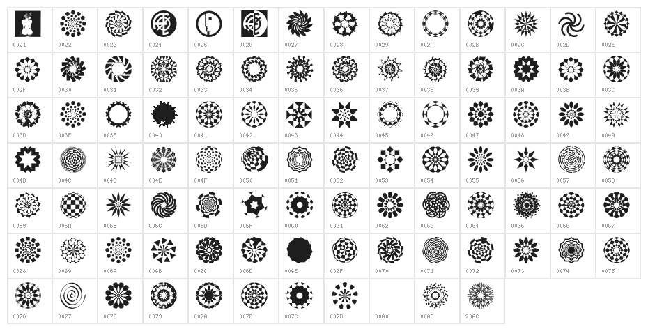 WachOp-Art Character Map