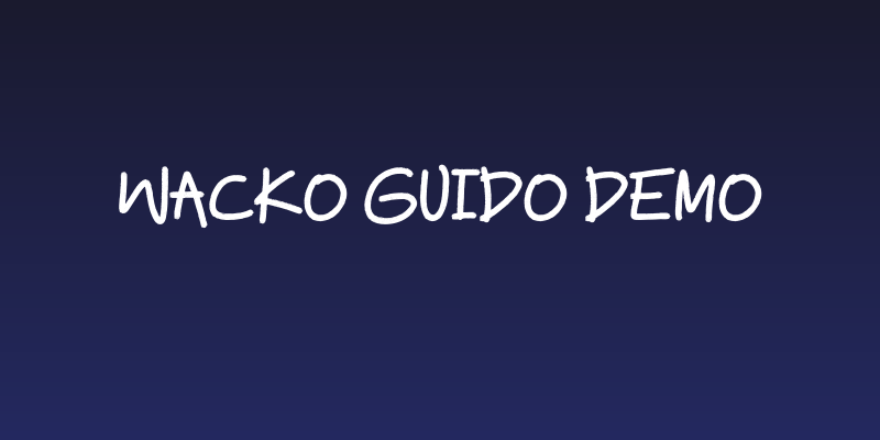 Wacko Guido Demo Social Header