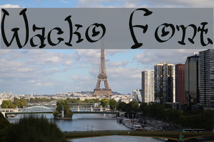 Wacko Font examples