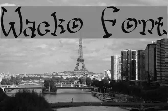 Wacko Schriftart examples