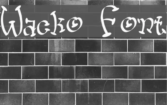 Wacko Schriftart examples