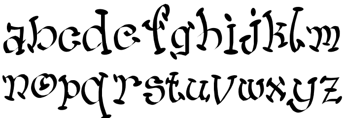 Wacko Font LOWERCASE