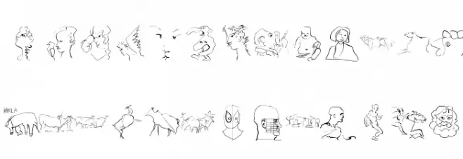 WacoGraphireSketches Polices MAJUSCULES