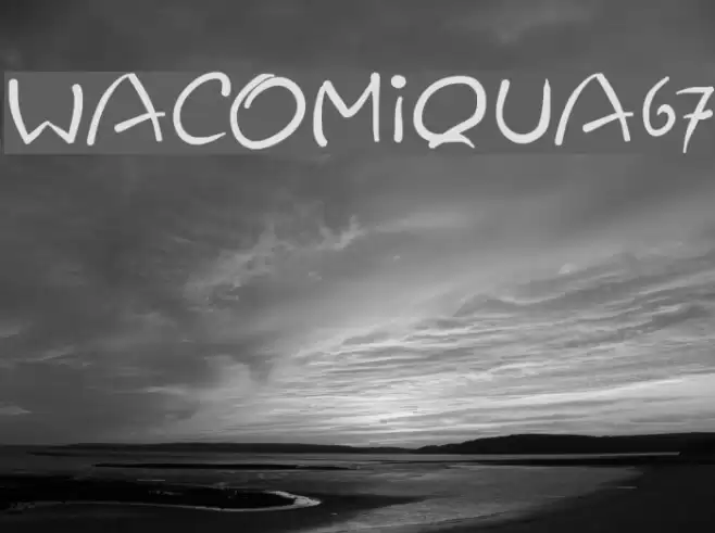 Wacomiqua67 Font examples