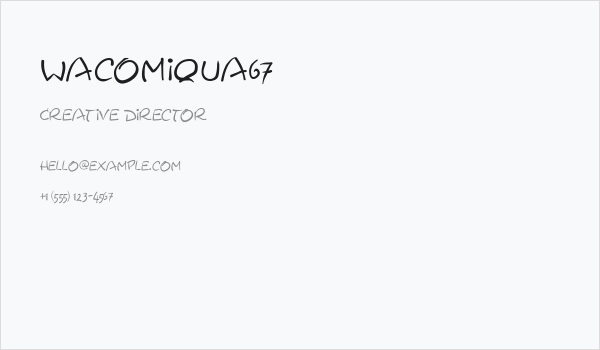 Wacomiqua67 Business Card