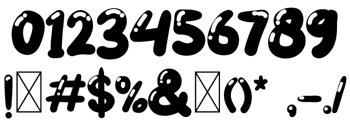 WadawManiaBubbleRegular Font OTHER CHARS