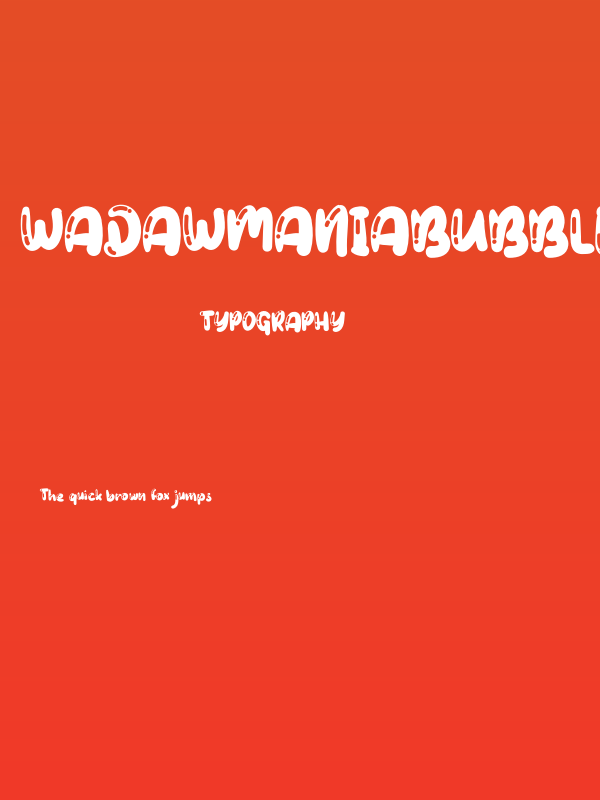 WadawManiaBubbleRegular Poster