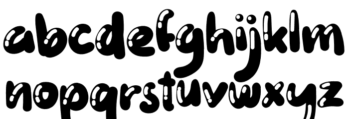 WadawManiaBubbleRegular Font LOWERCASE