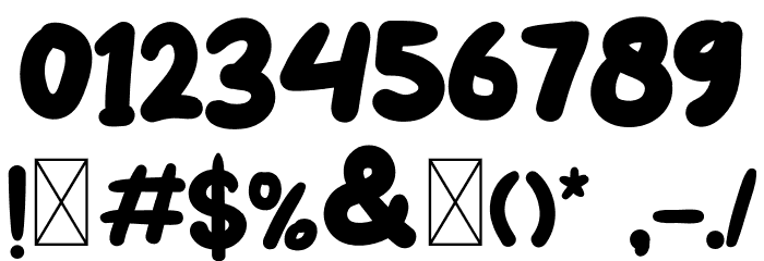 WadawManiaRegular Font OTHER CHARS