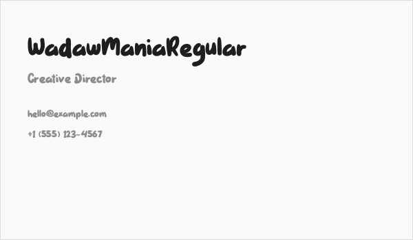 WadawManiaRegular Business Card