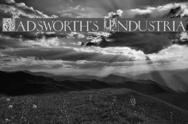 Wadsworth's_Industria Font examples