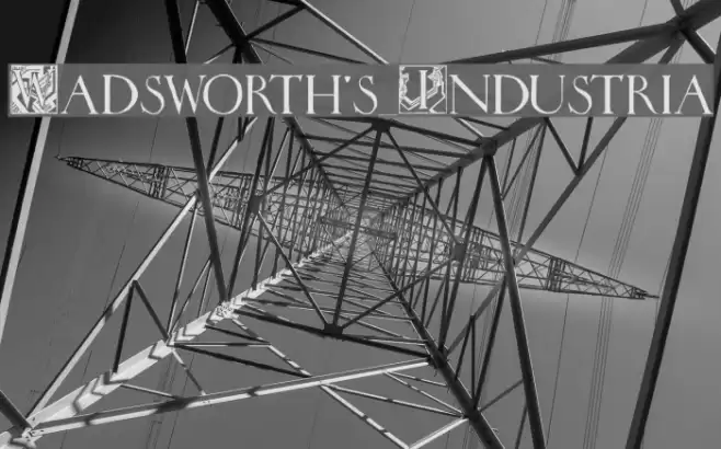 Wadsworth's_Industria Font examples