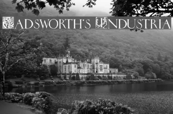 Wadsworth's_Industria Font examples