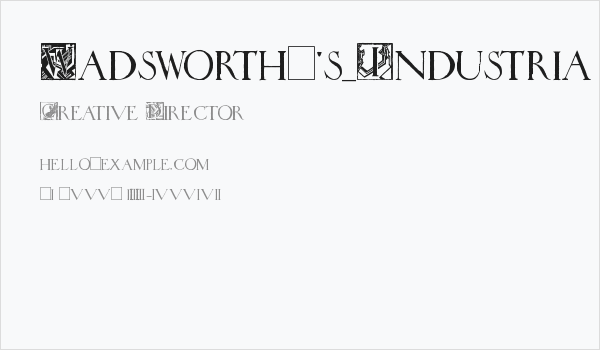 Wadsworth's_Industria Business Card