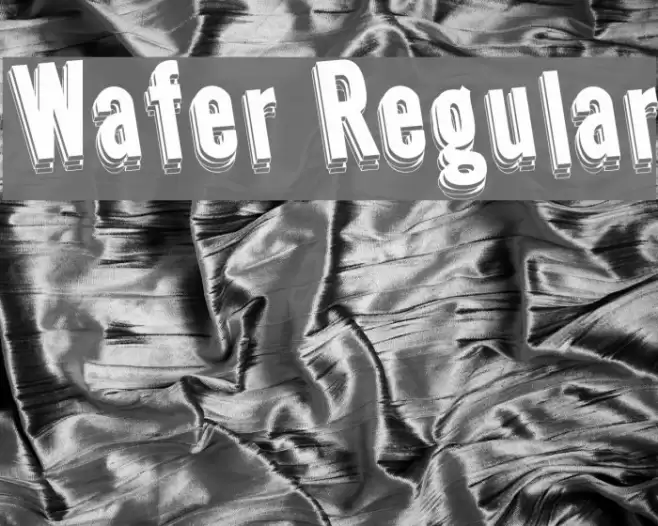 Wafer Regular Font examples
