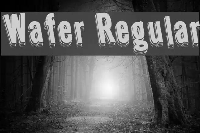 Wafer Regular Font examples