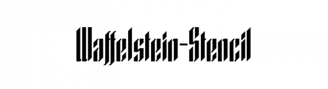 Waffelstein-Stencil  नि: शुल्क फ़ॉन्ट्स डाउनलोड