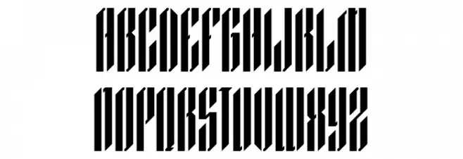 Waffelstein-Stencil Font Litere mari