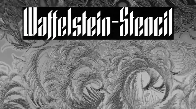 Waffelstein-Stencil Font examples